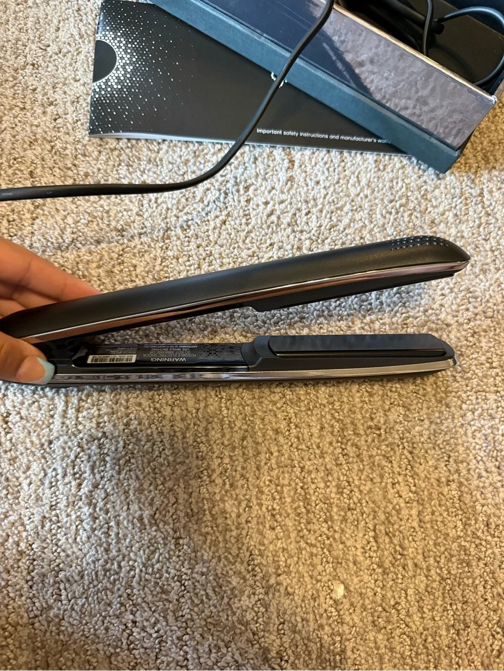 NWOT ghd Black and Silver Eclipse Hair Straightener